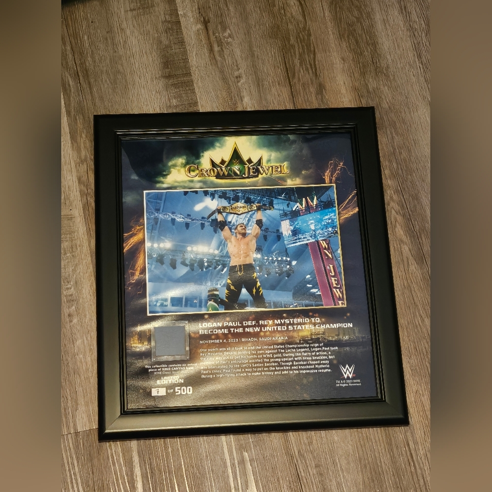 WWE Crown Jewel Framed Photo - Black